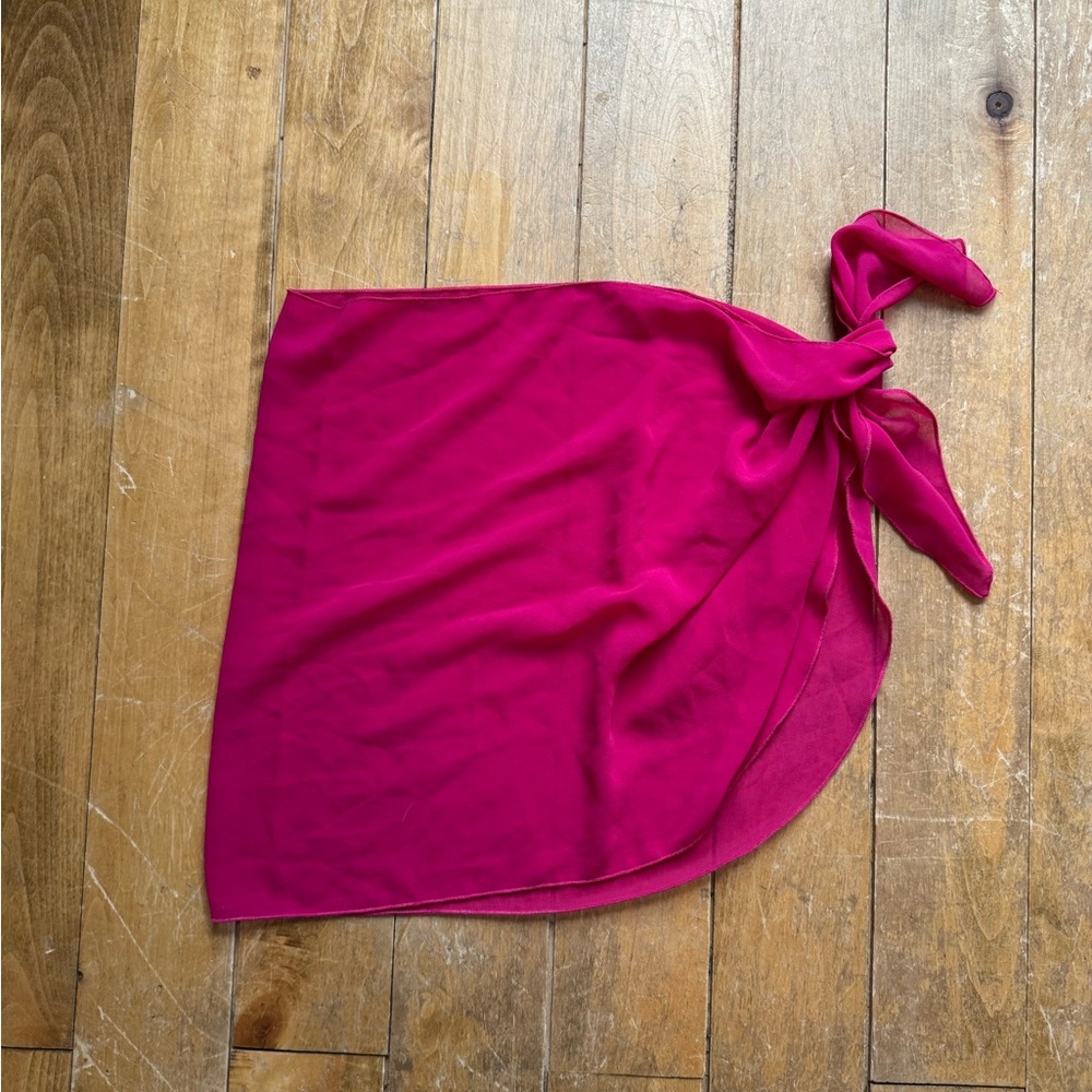 3/$15 Fuchsia Women's Swim Sarong - Lightweight Beach Cover-Up